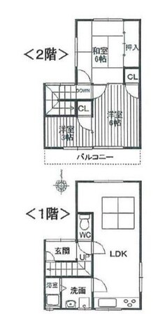 天満貸家の物件間取画像